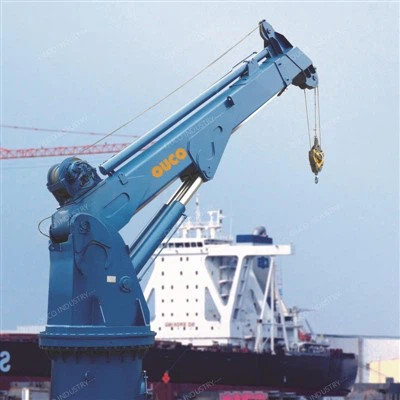 OUCO海洋/オフショア小型プロビジョニングクレーン電動油圧クレーンマシン